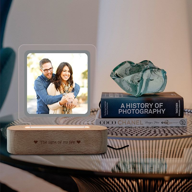 Personalised Acrylic Line Art Photo Lamp