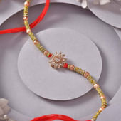 Ad Embellished Floral Rakhi