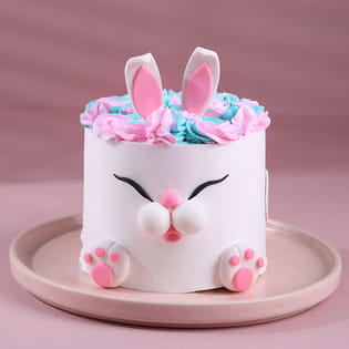 Adorable Bunny Animal Theme Cake