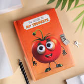 Adorable Cartoon Tomato Lock Diary