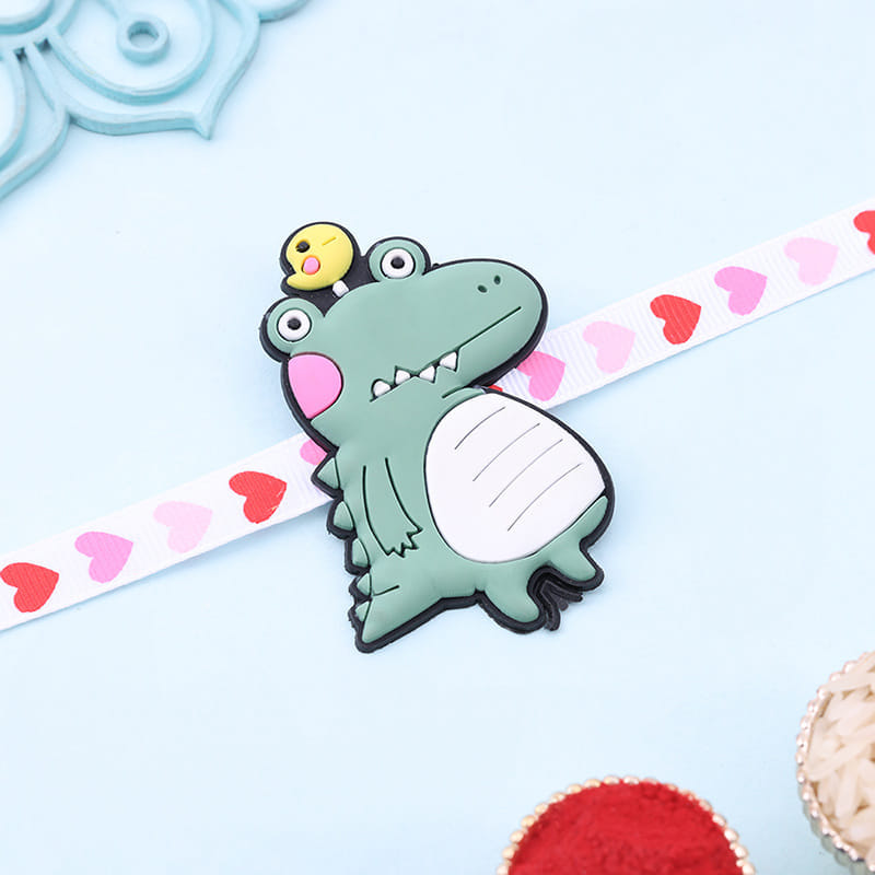 Adorable Dino Buddy Kids Rakhi