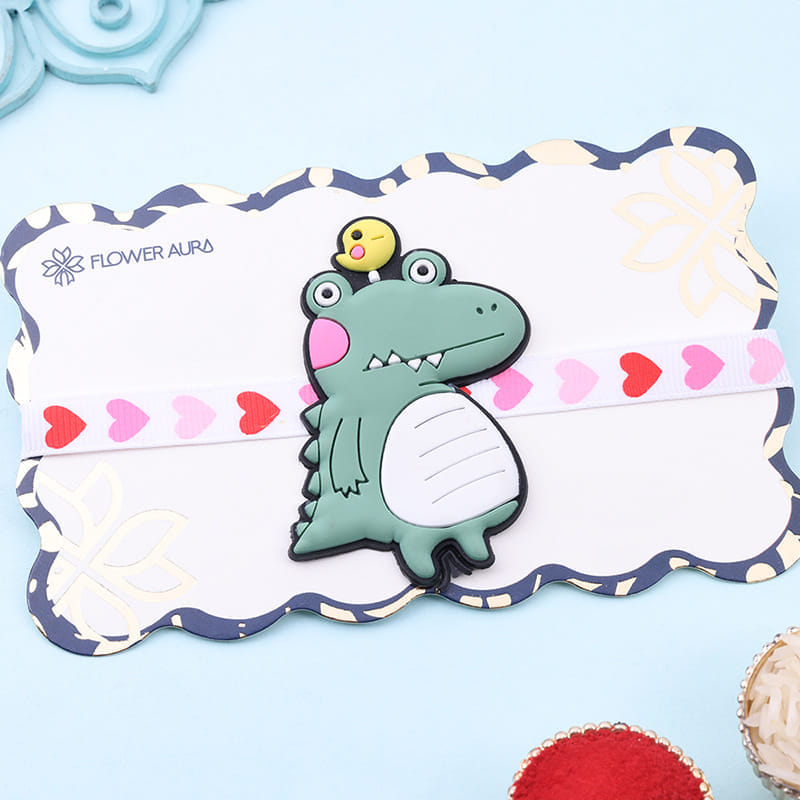 Adorable Dino Buddy Kids Rakhi