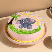 Adorable Elephant Birthday Cake