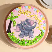 Adorable Elephant Cake - Top View