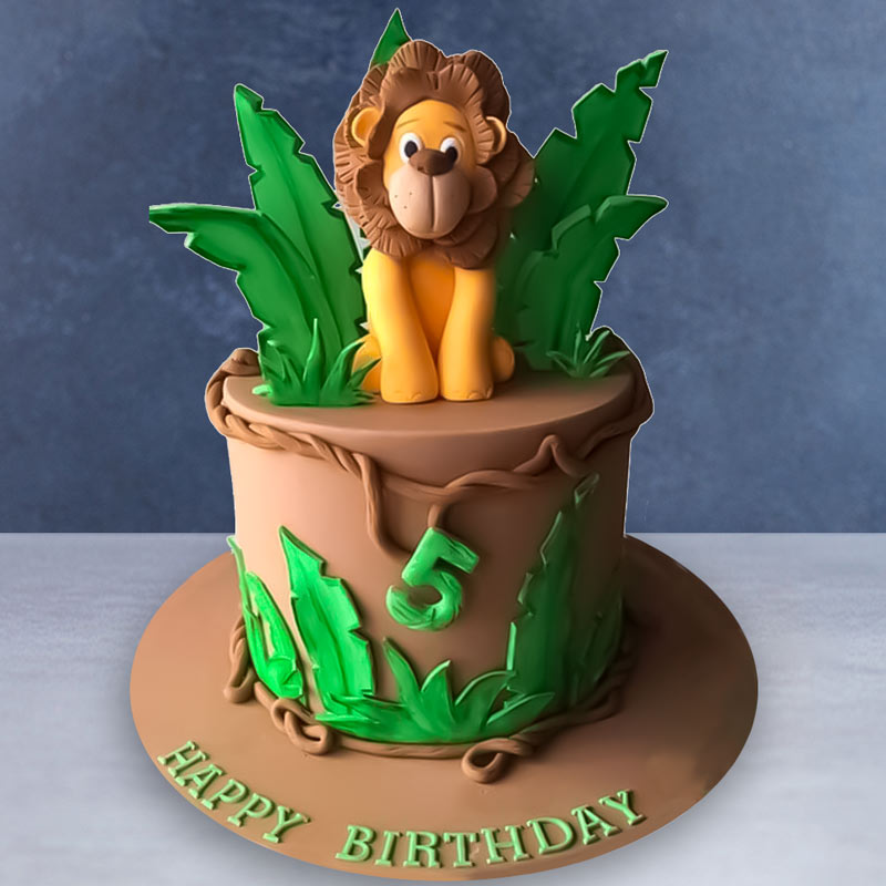 Adorable Lion King Theme Cake