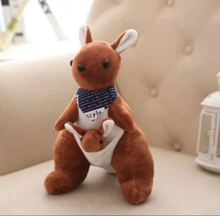 Adorable Mumma And Baby Kangaroo Toy