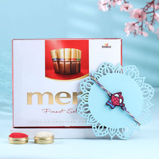 Adorable Spiderman Rakhi With Chocolates-Netherlands