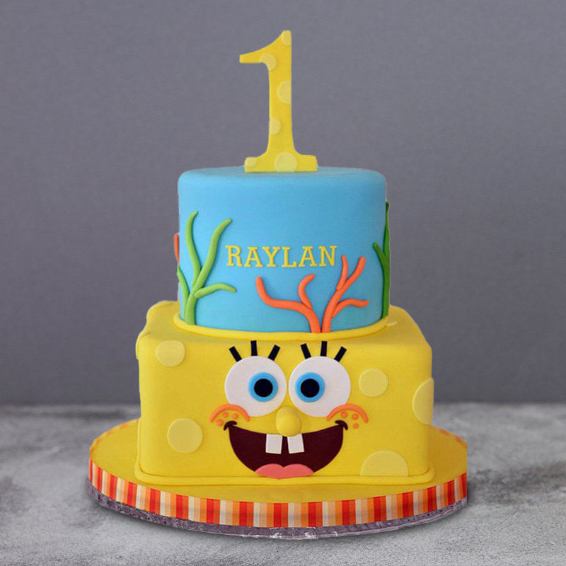 Adorable 1st Birthday Fondant Cake