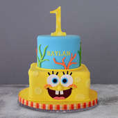 Adorable SpongeBob Fondant Cake