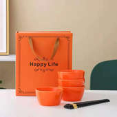 Aesthetic Orange Bowl Set