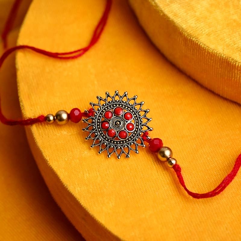 Send Aesthetic Round Rakhi to India - Designer Rakhi