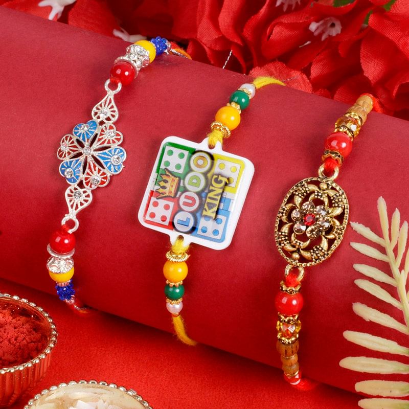 Aesthetic Trio Of Designer Rakhis