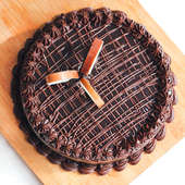Top view of half kg chocolate cake - A part of Affectionate Greetings