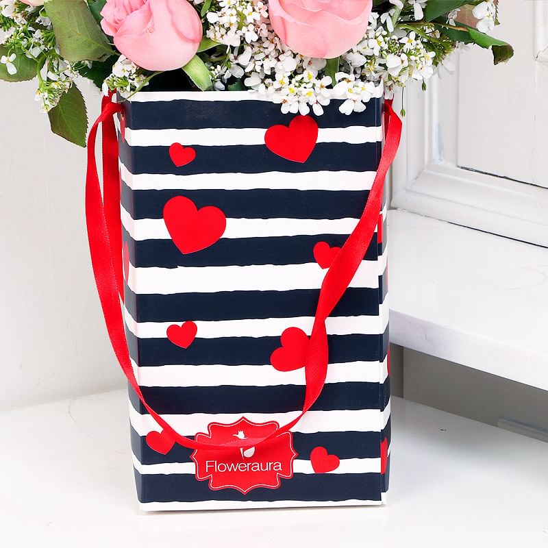 A Pinkish Rosery - Affectionate Rose Charm vase view