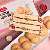 Buy Ajwain Cookies With Three Designer Rakhis - Designer Rakhi Online
