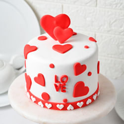 Heart Fondant Cake