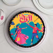 All Happy Colors Holi Theme Cake
