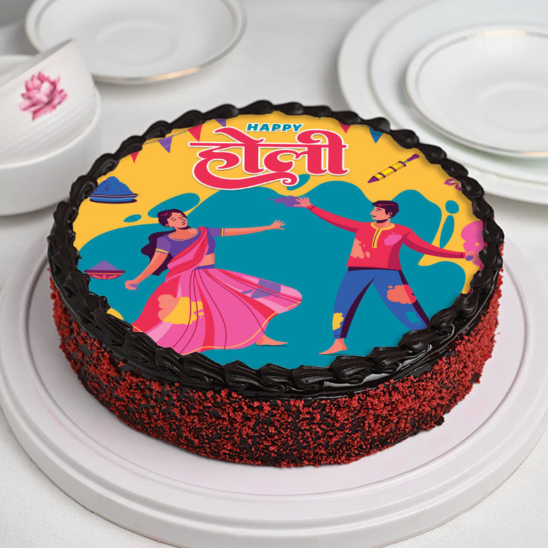 All Happy Colors Holi Cake