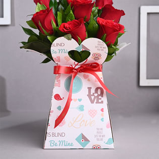 Bunch Of 8 Red Roses