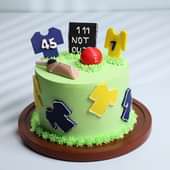 All Not Out Cricket Birthday Cake