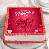 Romantic Valentine Photo Cake