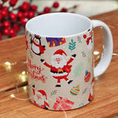 Top View of Christmas Theme Mug