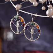 Buy Alloy Silver Tree Of Life Earrings for Valentine's day
