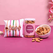 Almond Designer Rakhi Online set with Dryfruits