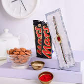 Almond N Chocolates With Stone Rakhi