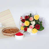 Almonds Gulal Bouquet Combo - Holi Gifts