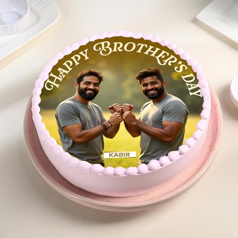 Amazing Bros Personalised Photo Cake