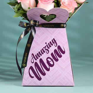 Amazing Mom Pink Roses Box
