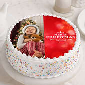 Ambrosial Photo Cake For Christmas