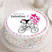 Ambrosial Valentine Cream Cake