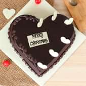 Christmas Heart Cake - Top View