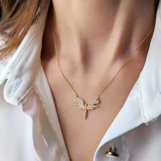 Angel Wings Pendant Necklace