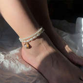 Angels Pearl Two Layered Anklet