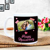 Anniversary Ecstacy - A Personalised Anniversary Mug with Back Sided View