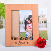 front view of Personalised anniversary Love Frame 