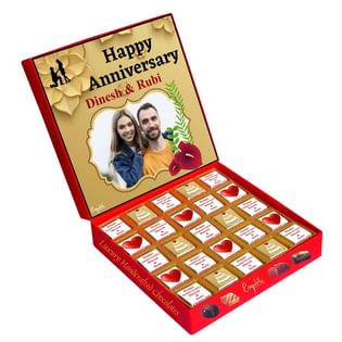  25 pieces of Premium Personalised Anniversary chocolates