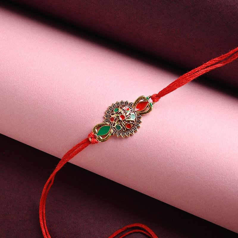 Order Fancy rakhi Online For Brother - Antique Design Rakhi