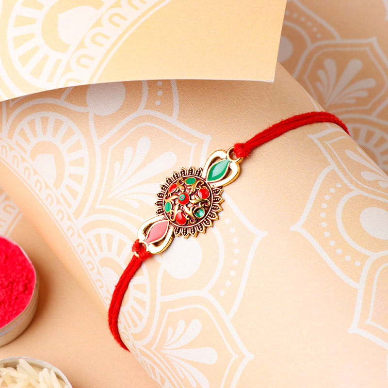 Order Fancy rakhi Online For Brother - Antique Design Rakhi