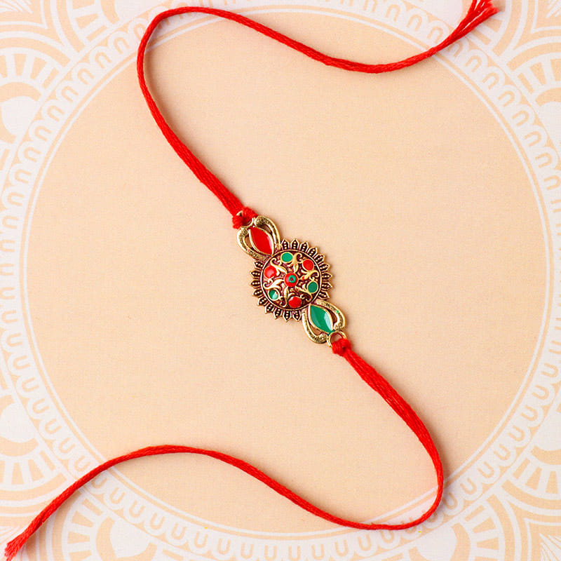 Buy Antique Design Rakhi - Online Fancy rakhi For Brother