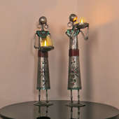 Antique Tribal Candle Holders