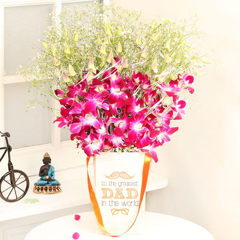 Orchids in Flower Box for Dad