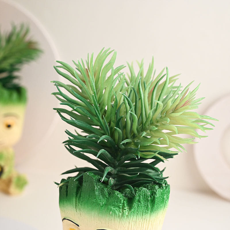 Artificial Asparagus In Baby Groot Pots