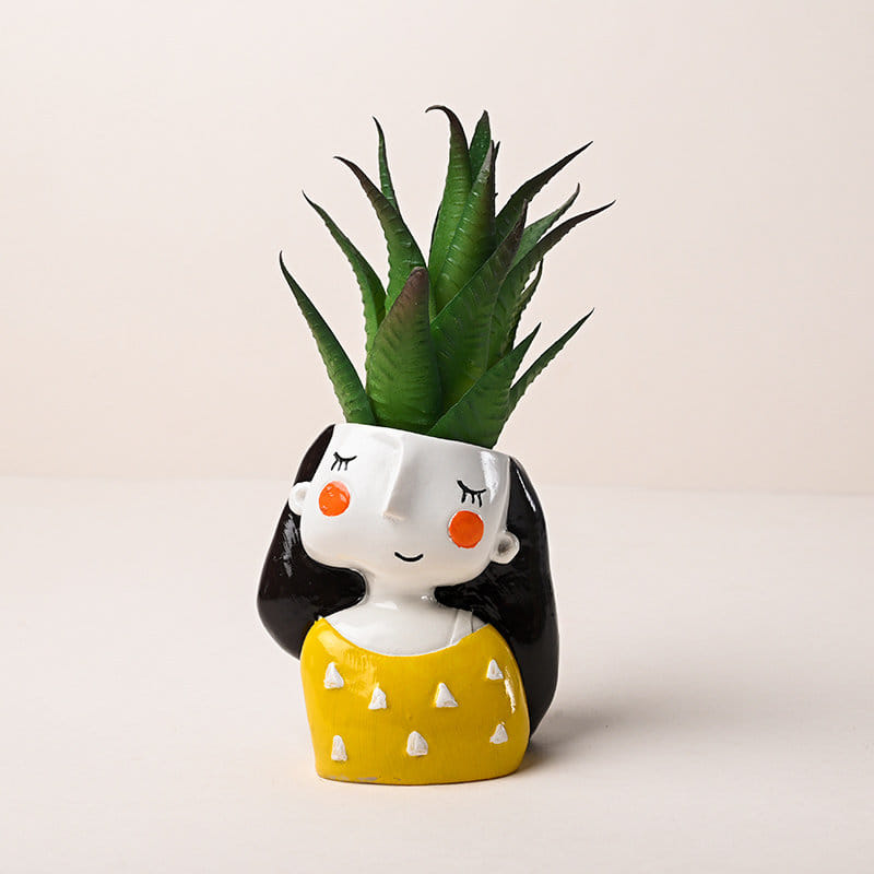 Artificial Haworthia Beauty in Girl Planter Online