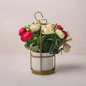 Order Artificial Rose Bouquet in Pot