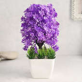 Artificial Violets Pot Online