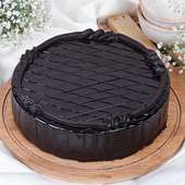 Artistic Dark Chocolate Cake - Online Cake Delivery